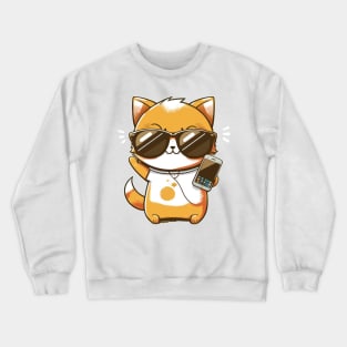 Looking cool and feeling fine with my new shades Crewneck Sweatshirt